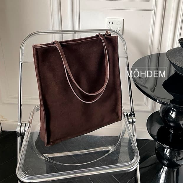 [Uinsex] 로우 스웨이드 토트백 가죽 가방