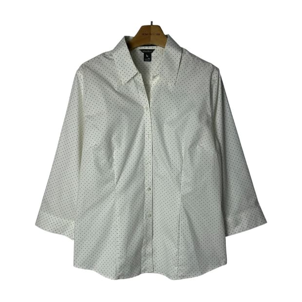 [Eddie Bauer] 에디바우어 도트 셔링 블라우스