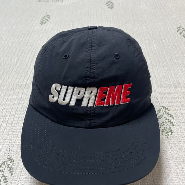 18ss 슈프림 2-tone 나일론6패널 볼캡 블랙