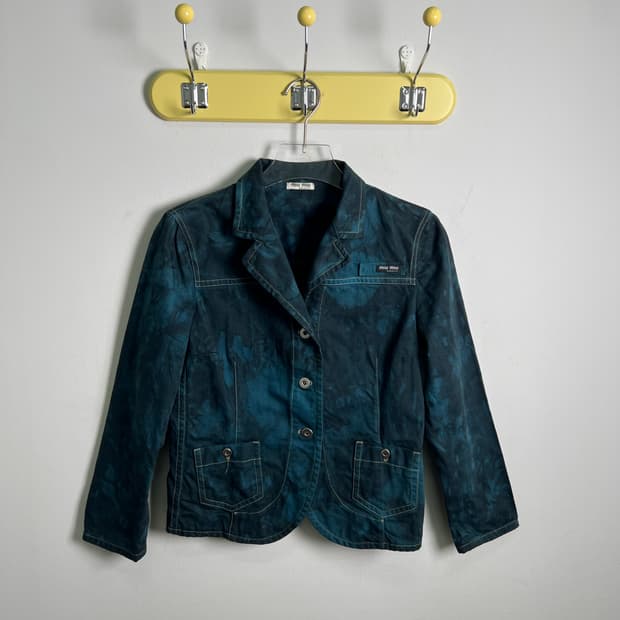 MIU MIU 미우미우 패턴 데님 자켓 L