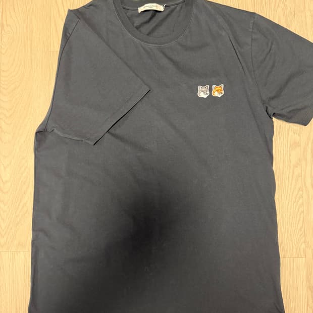 메종 키츠네 더블 폭스 헤드 패치 클래식 티셔츠