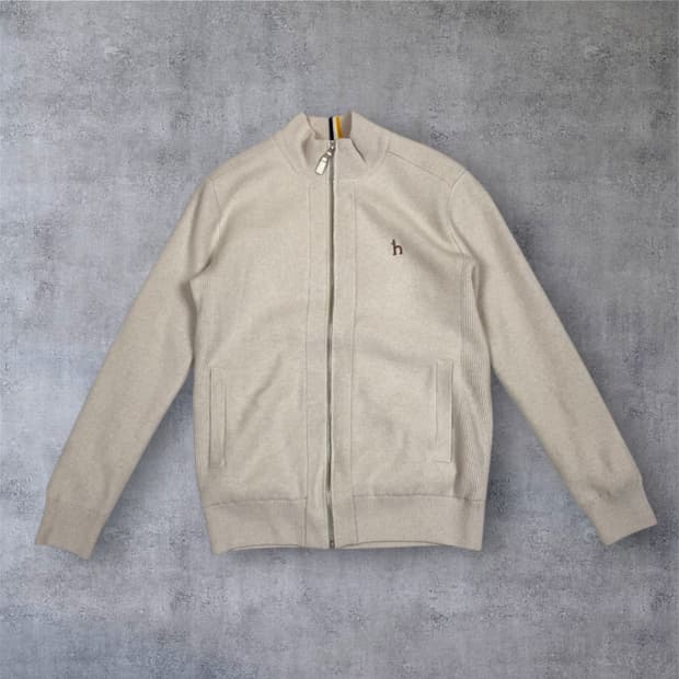 헤지스 Hazzys 아이보리 니트 집업 95