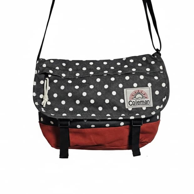 ❣️일본 콜맨 땡땡이 도트 크로스백/도트무늬 메신저백 가방 모리걸