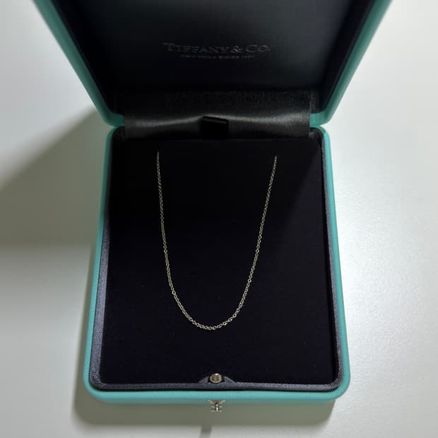 티파니 18K 화이트 골드 체인 (기본줄)