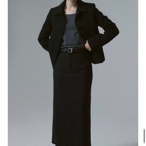 르에떼 Wool Tweed Jacket in Black