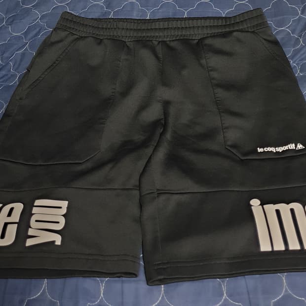 (단종매물) 르꼬끄 스트릿 워크아웃 폴리 하프팬츠 블랙 (L)