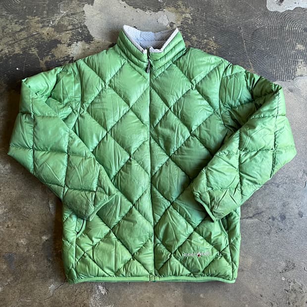 몽벨 퀼팅 그린 경량 패딩