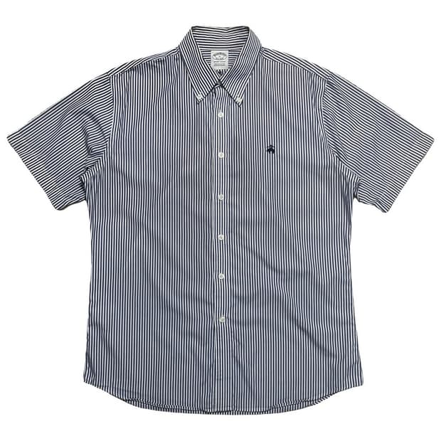 BROOKS BROTHERS 스트라이프 셔츠 블루 M