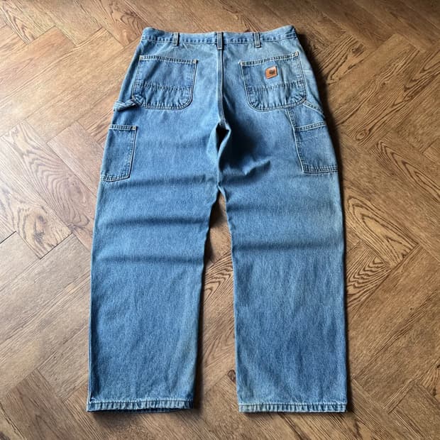 [36]칼하트 USA 덩가리핏 싱글니 카펜터 워크 데님 팬츠