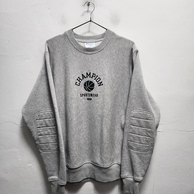 챔피온 리버스위브 엘보패치 맨투맨 