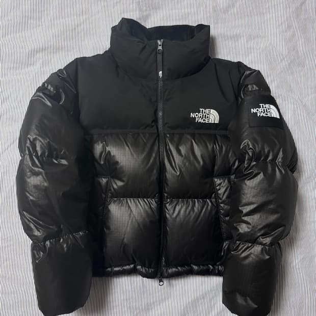 W 노스페이스 화이트 라벨 노벨티 눕시 다운 자켓 블랙