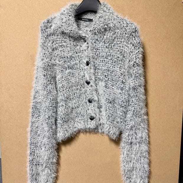 DIAGONAL 앙고라 크롭 가디건