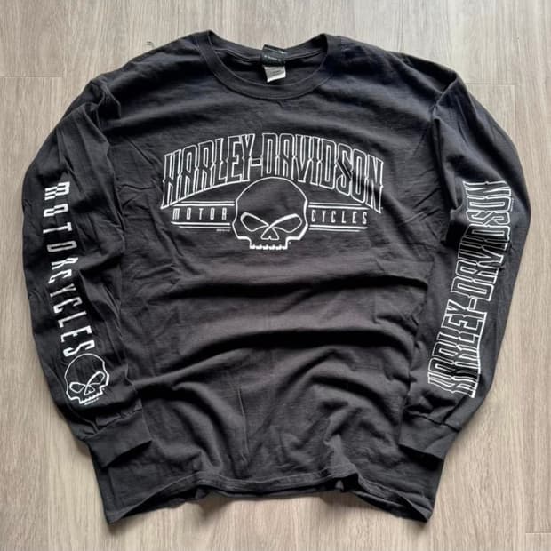 빈티지 Harley Davidson 긴팔티셔츠 L