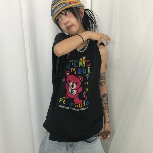 Hysteric Glamour Fxxk Bear T-shirt