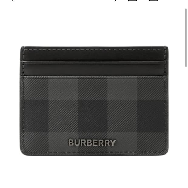 버버리 카드지갑 차콜