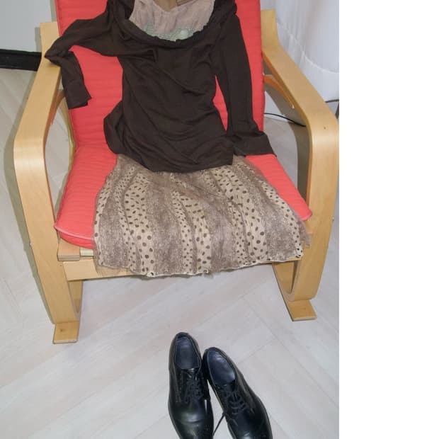 embossing mash layered dress-