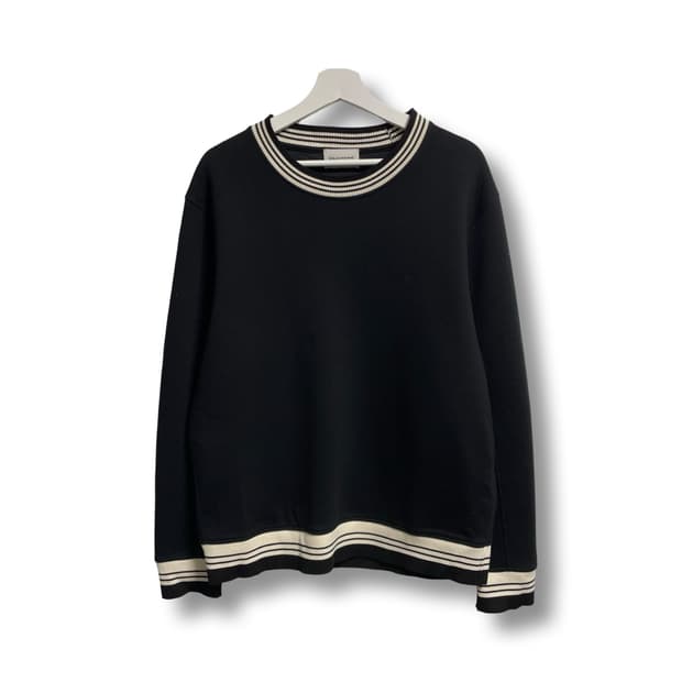 [2XL] 솔리드옴므 블랙 라인 포인트 맨투맨