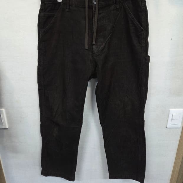 유니클로 코듀로이 카펜터 팬츠 L 대략 33 다크브라운 