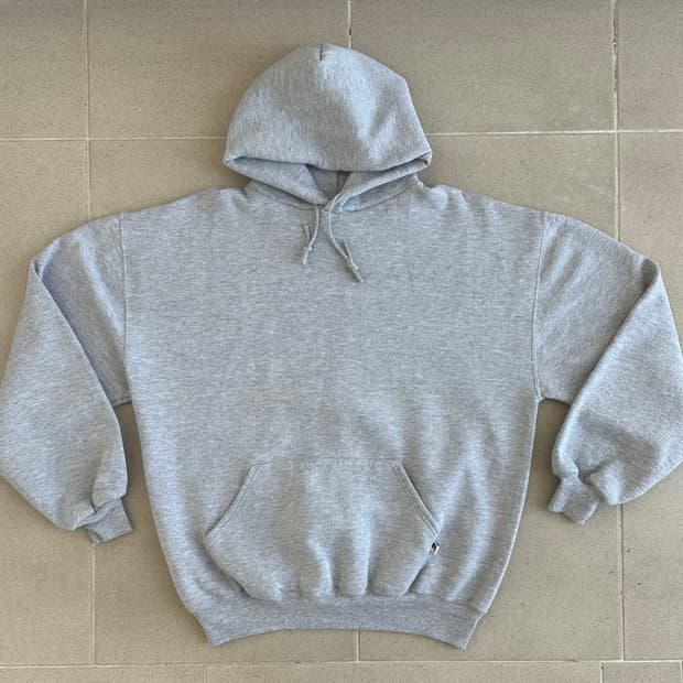 90s 빈티지 러셀 후드 그레이 XL USA