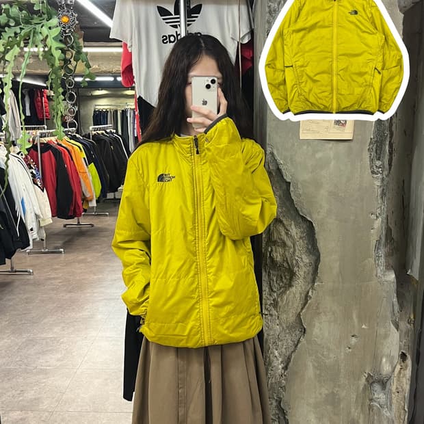 노스페이스 자켓 옐로우 M #csz1840