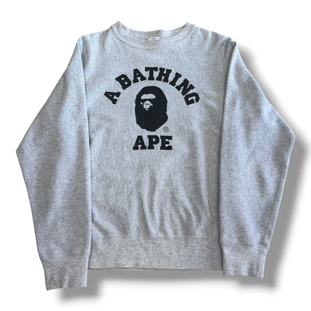 Bape 빅로고 그레이 맨투맨