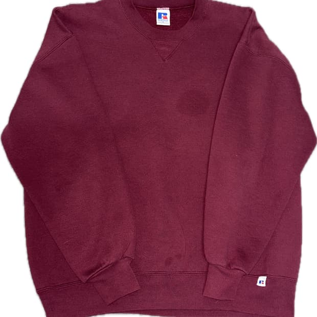 러셀 어슬래틱 스웻셔츠 버건디 XL