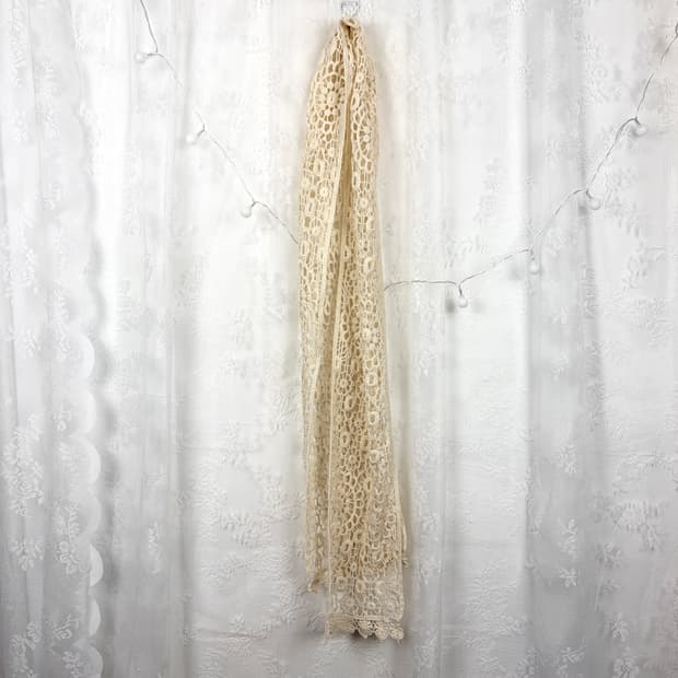 Floral Crochet Lace Scarf