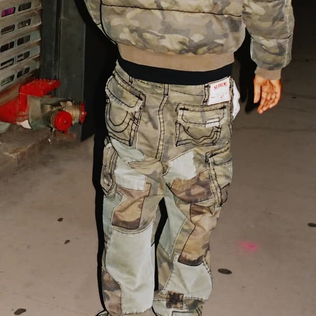 34) 슈프림 트루릴리젼 패치 카모팬츠