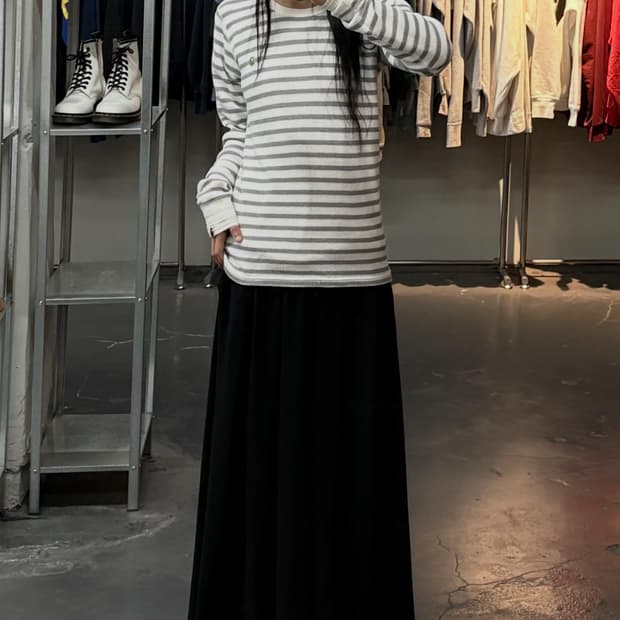 베이프 스트라이프 긴팔 티셔츠 A3808