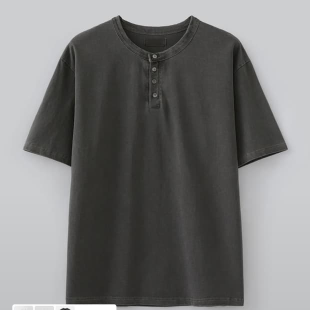 파브레가 피그다잉 헨리넥 티셔츠 차콜