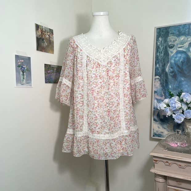 LD PRIME pink flower lace trime mori blo