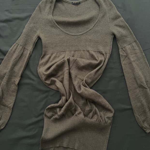 시슬리 sisely brown long knit