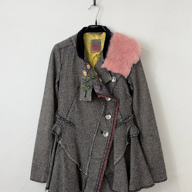 마리떼 프랑소와 저버 래빗퍼 트리밍 자켓