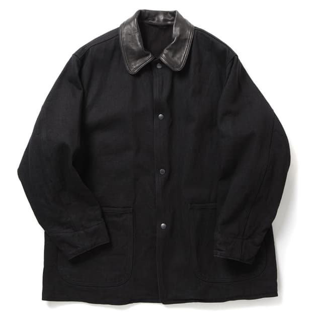 코모리 24FW 데님 레더 워크 자켓