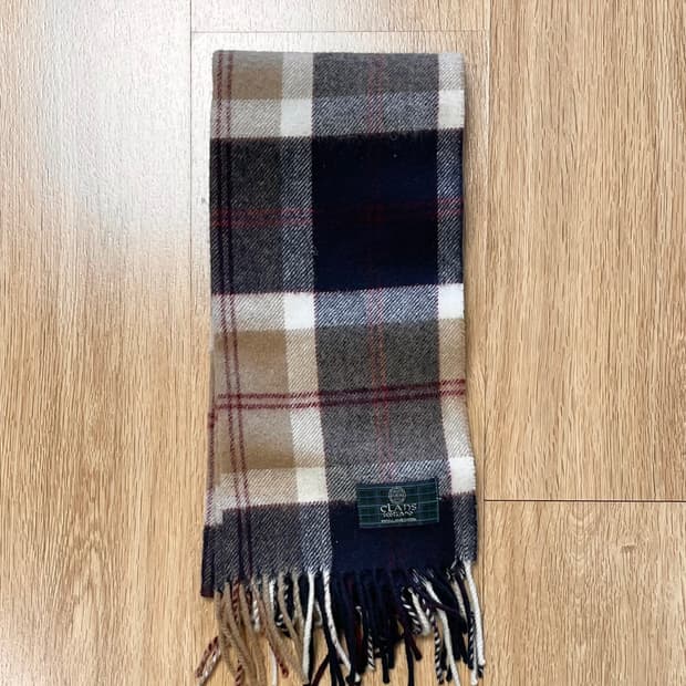 택포) 국내 유일 Made Scotland 빈티지 램스울 머플러 목도리