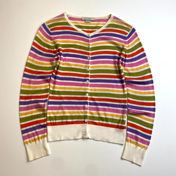 [S] John Smedley 존 스메들리 멀티 스트라이프 가디건