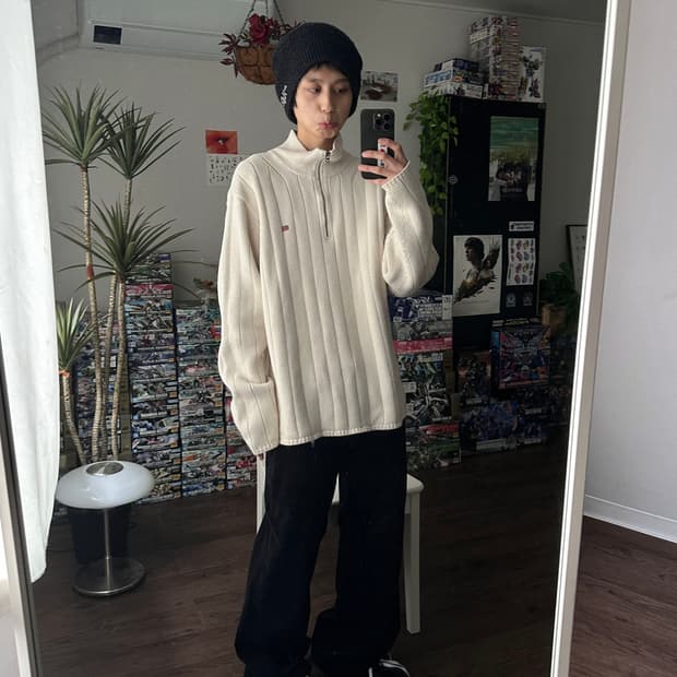 Polo Jeans Ralph Lauren 대디스올드 하프 스웨터