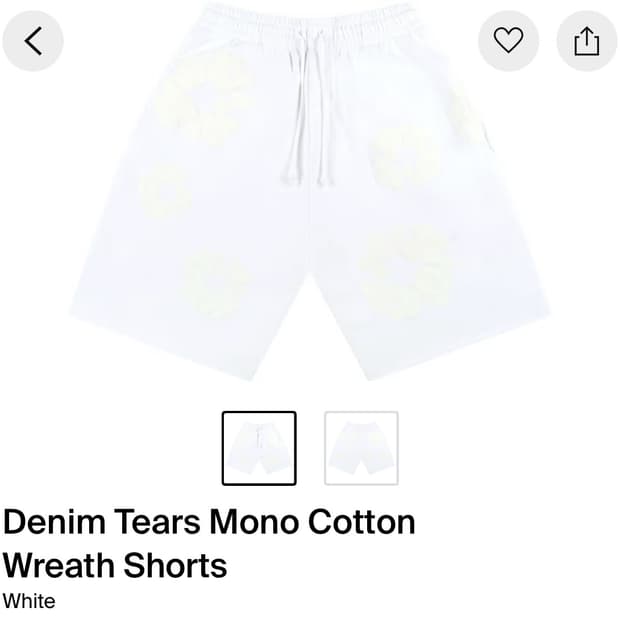 denim tears mono cotton wreath shorts