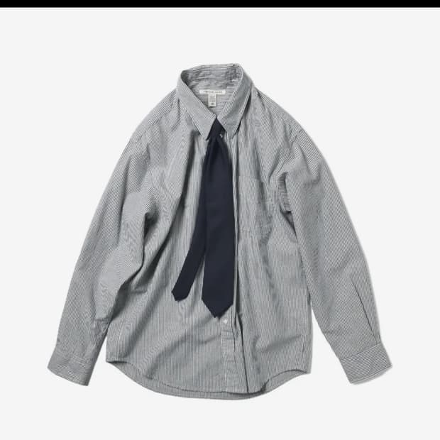 토마스모어 프렌치 스트라이프 셔츠 네이비 M