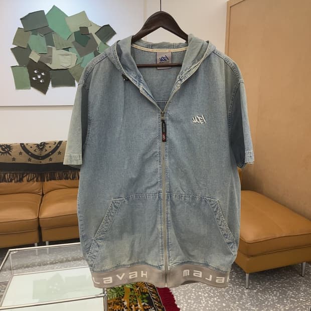 마자플라바 올드스쿨 워크 반팔 데님 집업 105 C06285