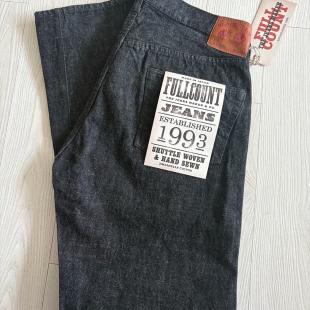 [35/34] 풀카운트 1101BK 블랙 스트레이트 데님팬츠