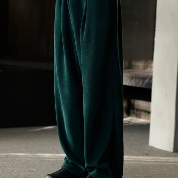 시그니처 코듀로이 밴딩 팬츠 그린 M