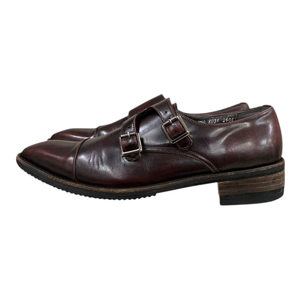 손신발 더블 몽크 스트랩 로퍼 브라운 260 