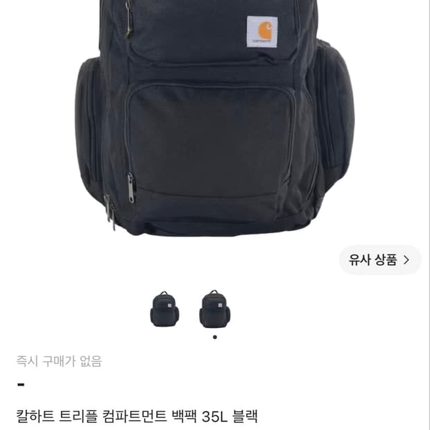 칼하트 백팩 블랙