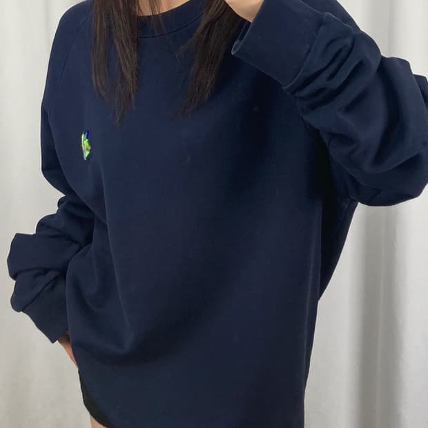 메종키츠네 폭스헤드 네이비 맨투맨