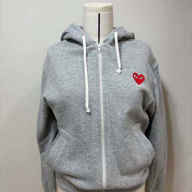 꼼데가르송 comme des garsons play 회색 후드집업