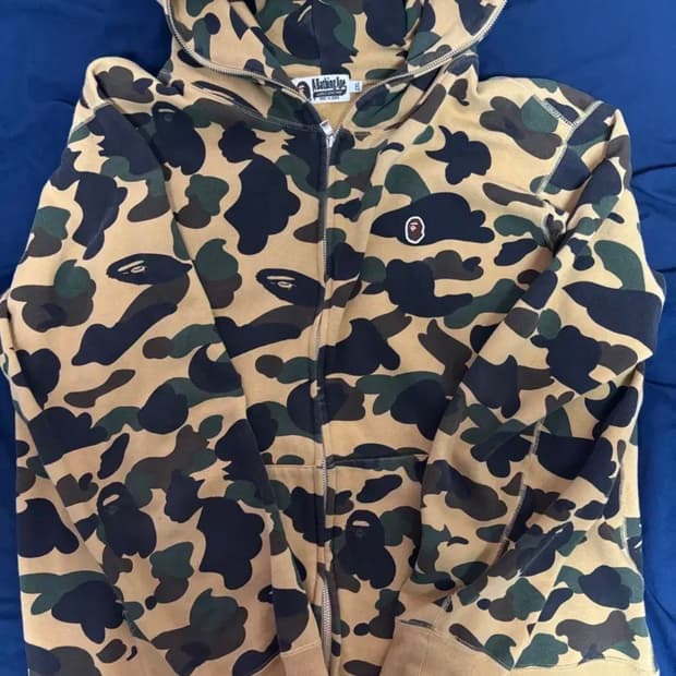 2XL 베이프 1st 원포인트 풀집업 황계