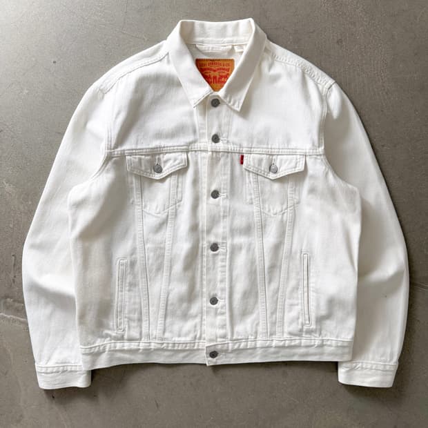 Levi's Red Tab White Denim Trucker Jacke