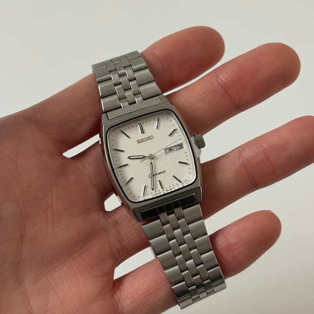 1980s Chronos Silver Square Quartz 