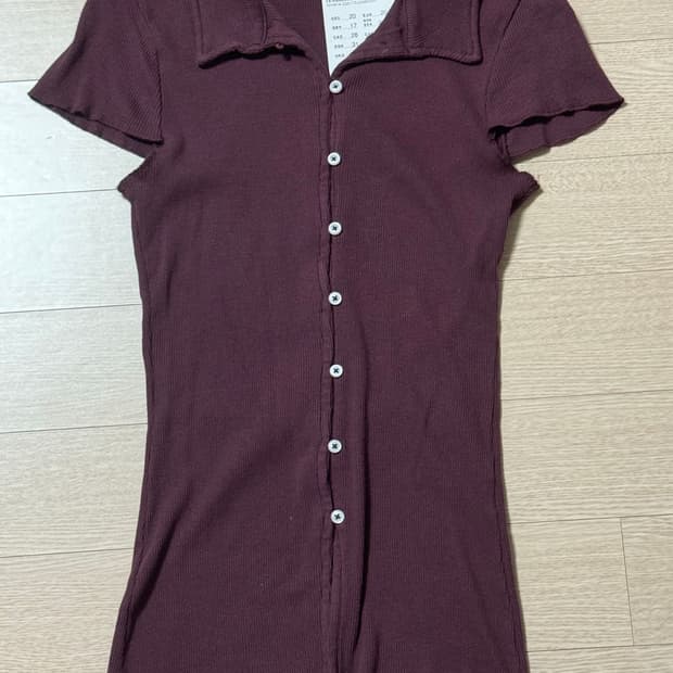 (택o) 브랜디멜빌 버건디 탑 카라티